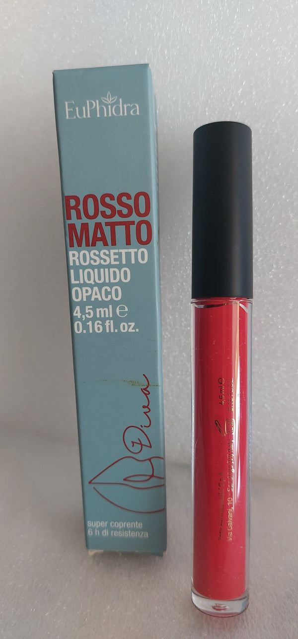 EuPhidra ROSSO MATTO ROSSETTO LIQUIDO OPACO COLORE DIVA