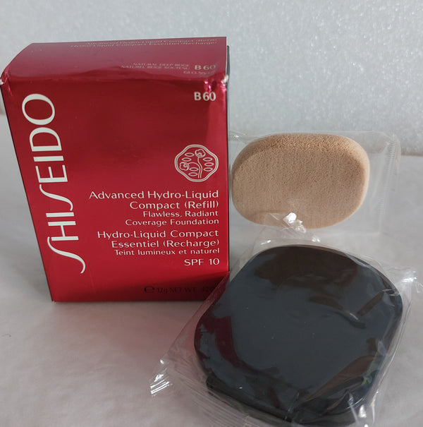 SHISEIDO ADVANCED HYDRO-LIQUID COMPACT REFILL B60 NATURAL DEEP BEIGE  SPF10