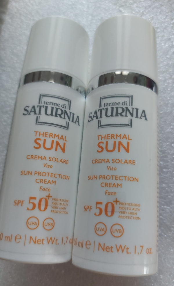 TERME DI SATURNIA 2 CREME VISO SOLARE SPF 50+ OFFERTISSIMA!!!!!!!!